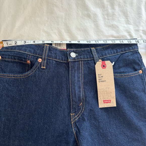 NWT New with Tags Levi's 511 Slim Fit Dark Wash Jeans W32 L30 - Picture 6 of 9
